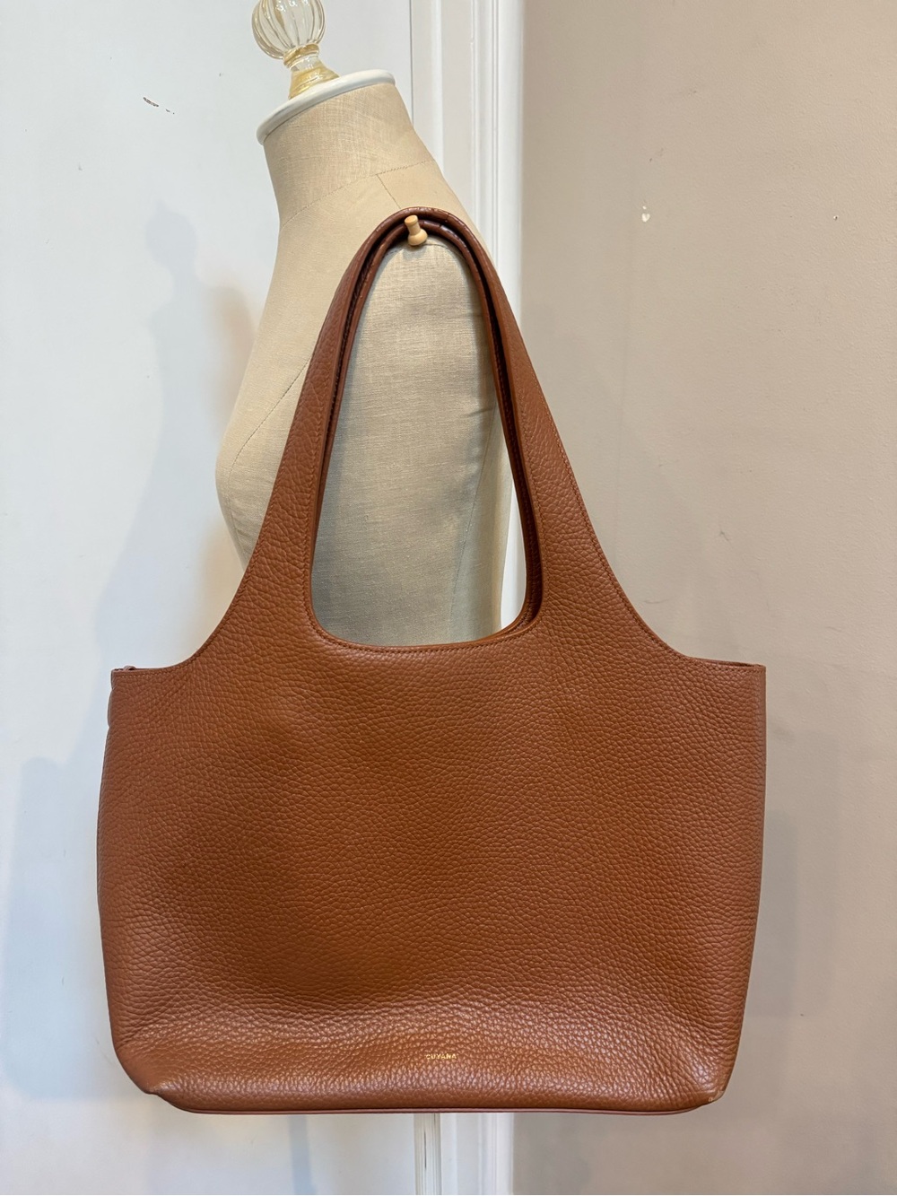 Cuyana Chestnut Leather Shoulder bag Shopper Tote